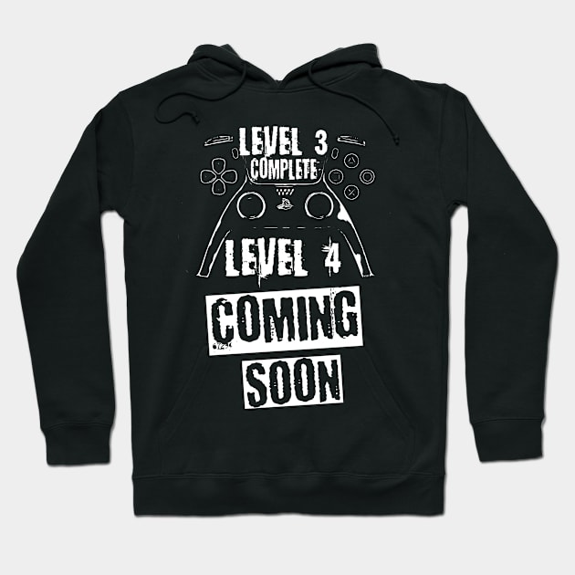 Level 3 Complete, white theme Hoodie by Nana On Here